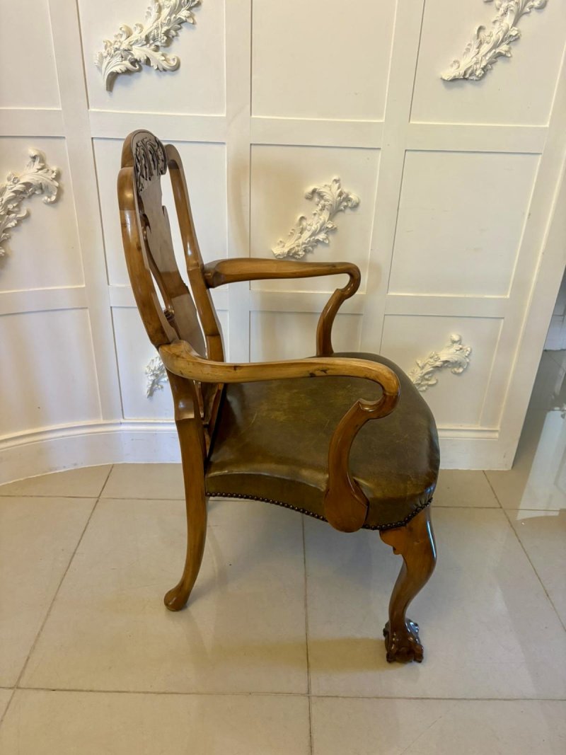 Outstanding Quality Set of 6 Antique Victorian Carved Walnut Dining Chairs - Image 10